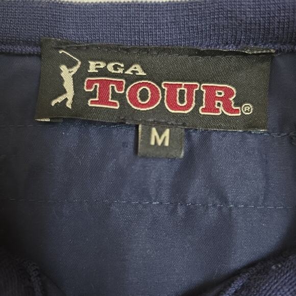 PGA Tour Golf Vest Men Size M W Dallas Cowboys Logos Full Zip Pockets Athletic - Picture 9 of 9